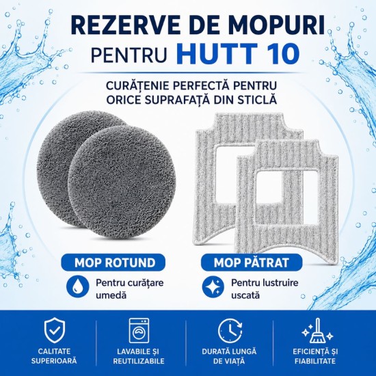 Rezerve de mop pentru robotul de curățat geamuri Hutt 10 Rezerve de mop pentru robotul de curățat geamuri Hutt 10